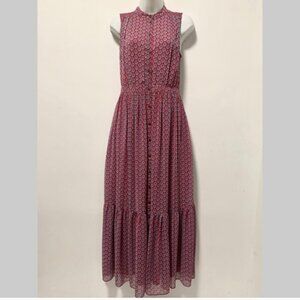 Banana Republic Floral Maxi Dress Size 2 Paisley Classic Preppy Cottage Praire